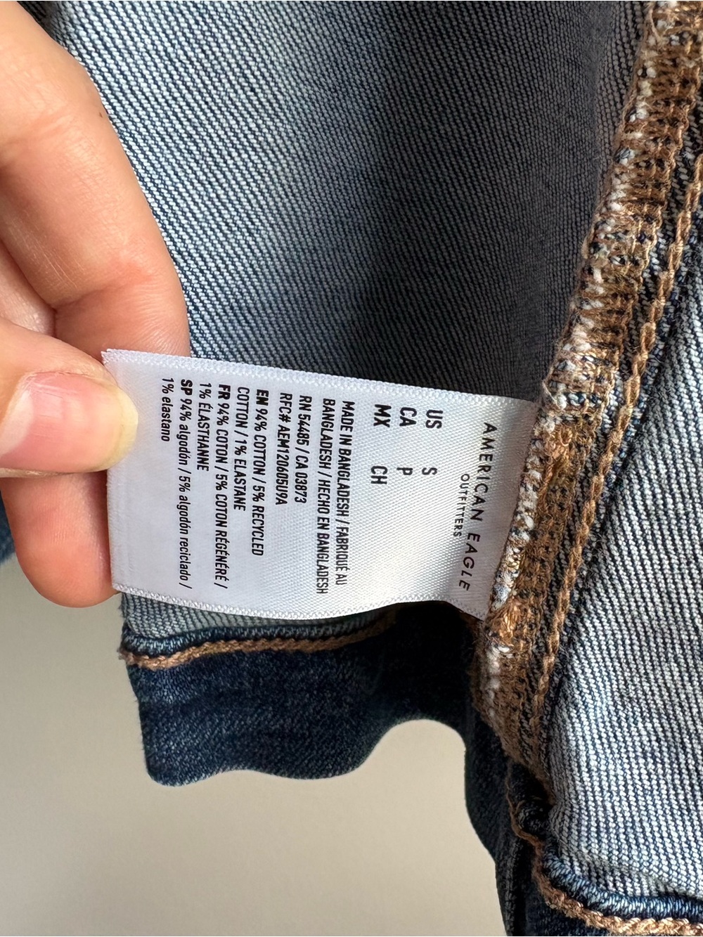 American Eagle Outfitters Light Blue Denim Mini Dress with Contrast Stitching - Picture 5 of 5